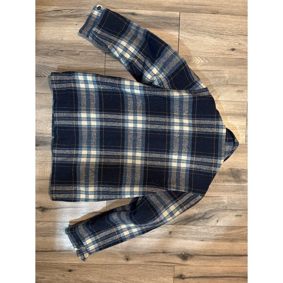 Vintage Sears The Mens Store Blue Plaid Wool Blend Jacket Size 40 Tall Lined - Picture 6 of 9